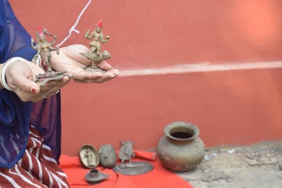 Idols of Hindu Gods, Goddesses found before Meher Kali Bari